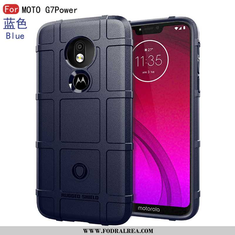 Skal Moto G7 Power Trend Hemming Mobil Telefon, Fodral Moto G7 Power Mjuk Fallskydd Svarta