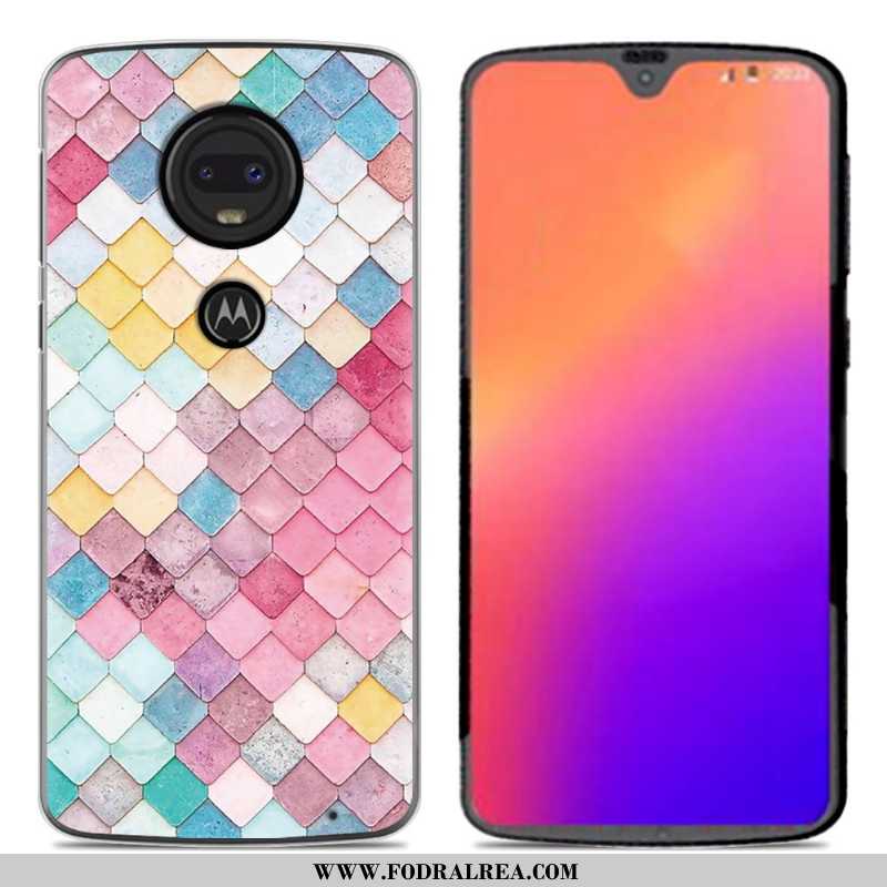 Skal Moto G7 Silikonskal Tecknat Kreativa, Fodral Moto G7 Personlighet Mobil Telefon Rosa