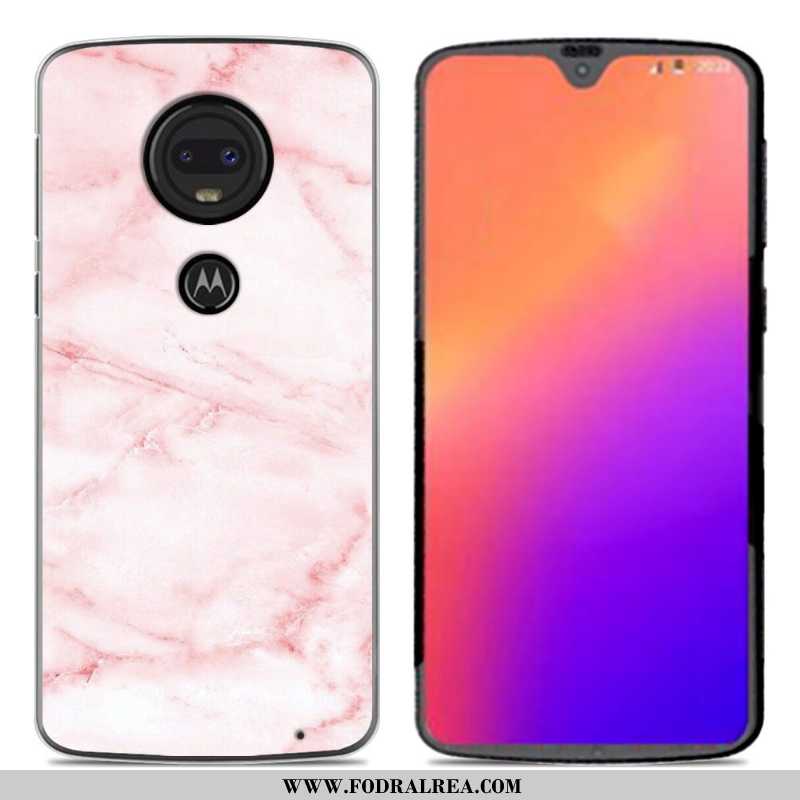 Skal Moto G7 Silikonskal Tecknat Kreativa, Fodral Moto G7 Personlighet Mobil Telefon Rosa