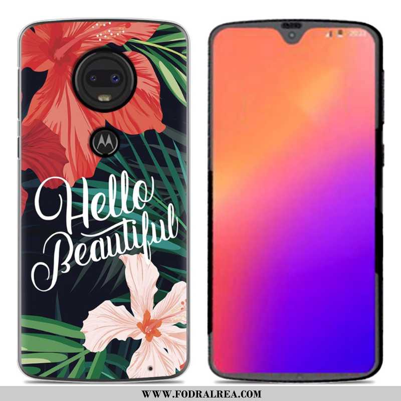 Skal Moto G7 Silikonskal Tecknat Kreativa, Fodral Moto G7 Personlighet Mobil Telefon Rosa