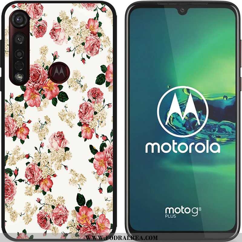 Skal Moto G8 Plus Mjuk Blå Svart, Fodral Moto G8 Plus Nubuck Pu