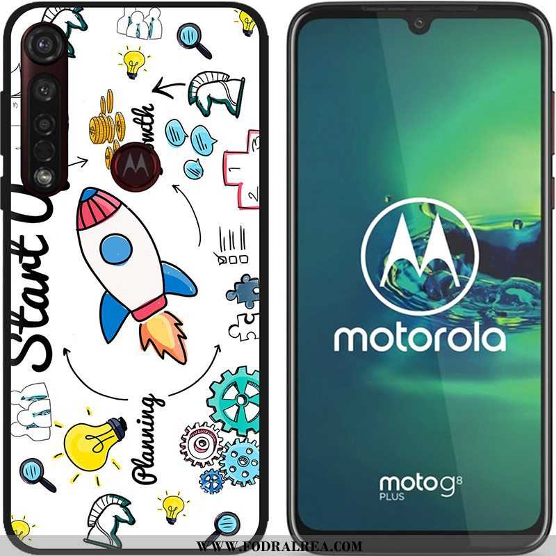 Skal Moto G8 Plus Mjuk Blå Svart, Fodral Moto G8 Plus Nubuck Pu