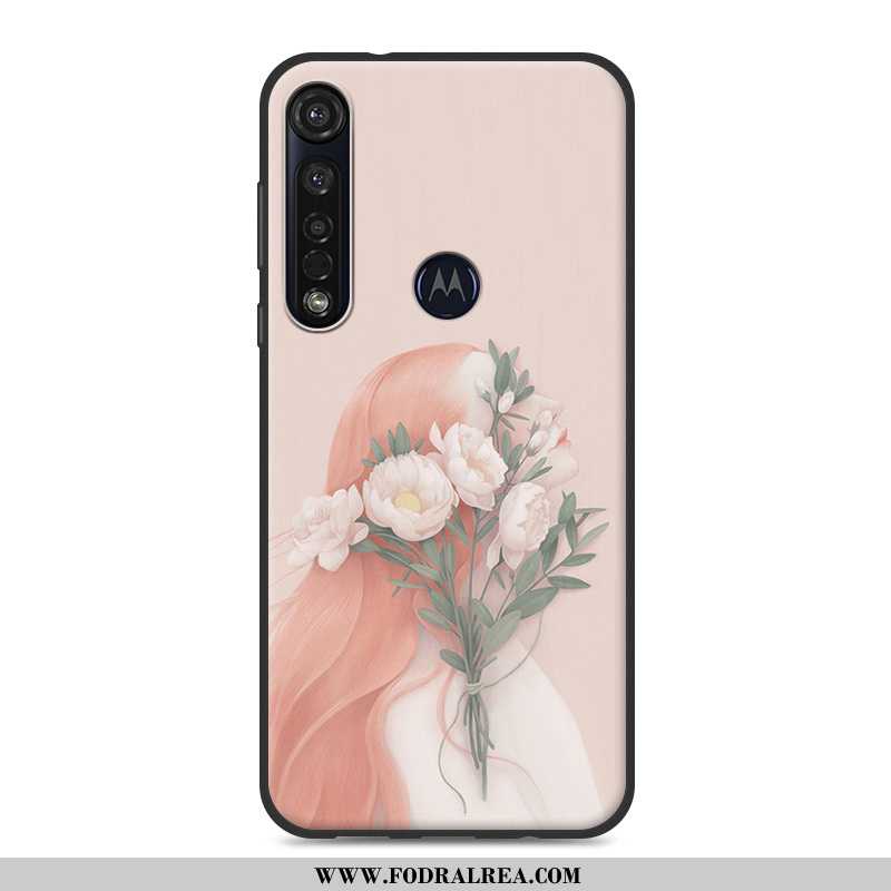 Skal Moto G8 Plus Mjuk Mobil Telefon Fodral, Fodral Moto G8 Plus All Inclusive Rosa