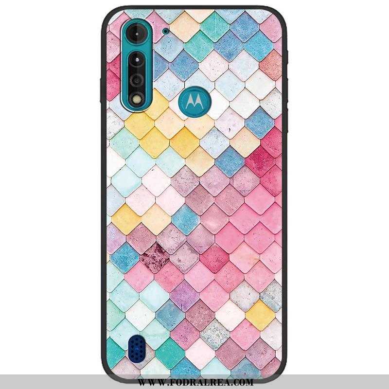 Skal Moto G8 Power Lite Mjuk Pu Mobil Telefon, Fodral Moto G8 Power Lite Nubuck Tecknat Camouflage