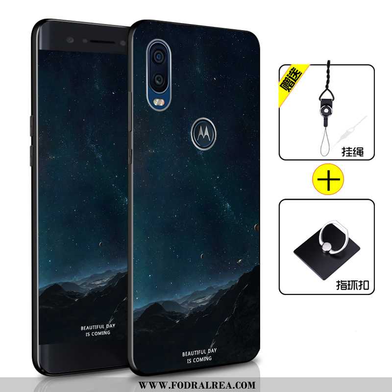 Skal Motorola One Vision Mjuk Fallskydd, Fodral Motorola One Vision Silikon Skydd Blå