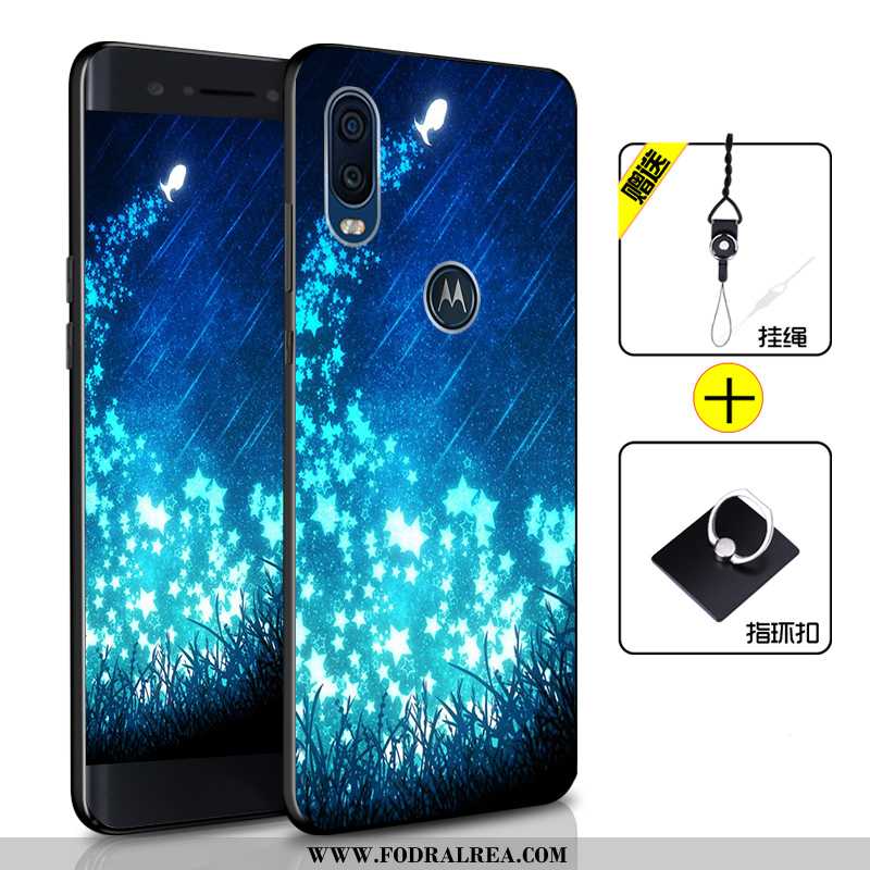 Skal Motorola One Vision Mjuk Fallskydd, Fodral Motorola One Vision Silikon Skydd Blå