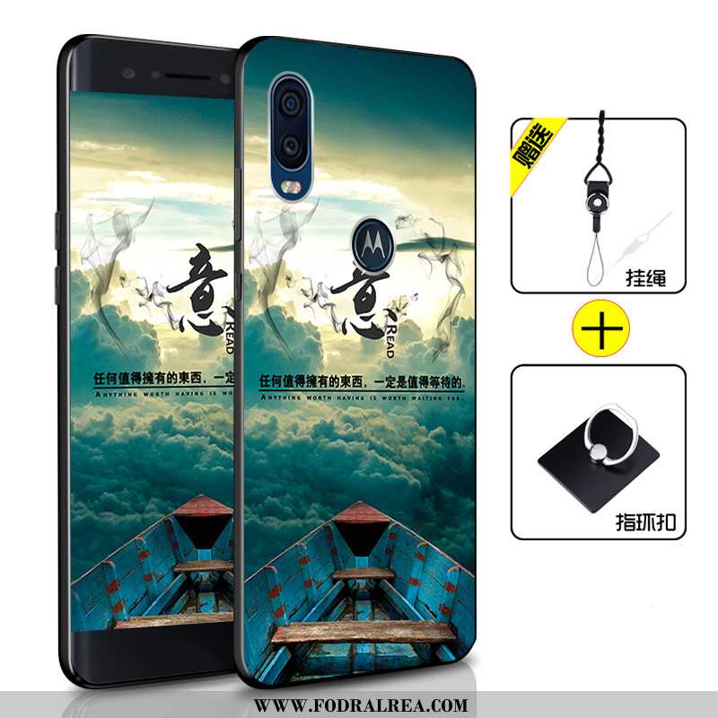 Skal Motorola One Vision Mjuk Fallskydd, Fodral Motorola One Vision Silikon Skydd Blå