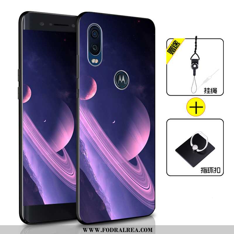 Skal Motorola One Vision Mjuk Fallskydd, Fodral Motorola One Vision Silikon Skydd Blå