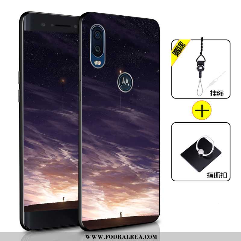 Skal Motorola One Vision Mjuk Fallskydd, Fodral Motorola One Vision Silikon Skydd Blå