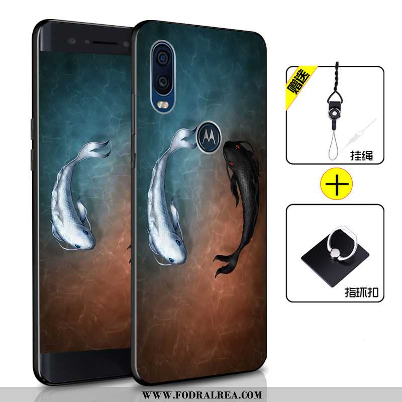 Skal Motorola One Vision Mjuk Fallskydd, Fodral Motorola One Vision Silikon Skydd Blå