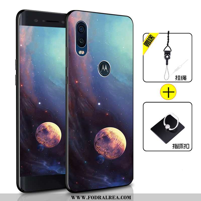 Skal Motorola One Vision Mjuk Fallskydd, Fodral Motorola One Vision Silikon Skydd Blå