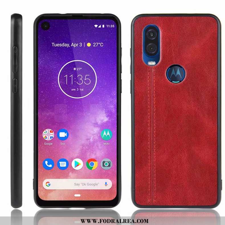 Skal Motorola One Vision Skydd Mobil Telefon Skal, Fodral Motorola One Vision Fallskydd Mörkblå