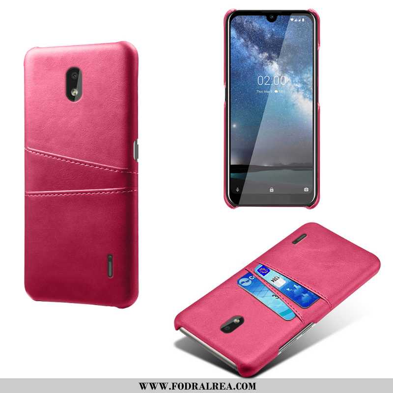 Skal Nokia 2.2 Läder Fodral, Fodral Nokia 2.2 Trend Kort Rosa