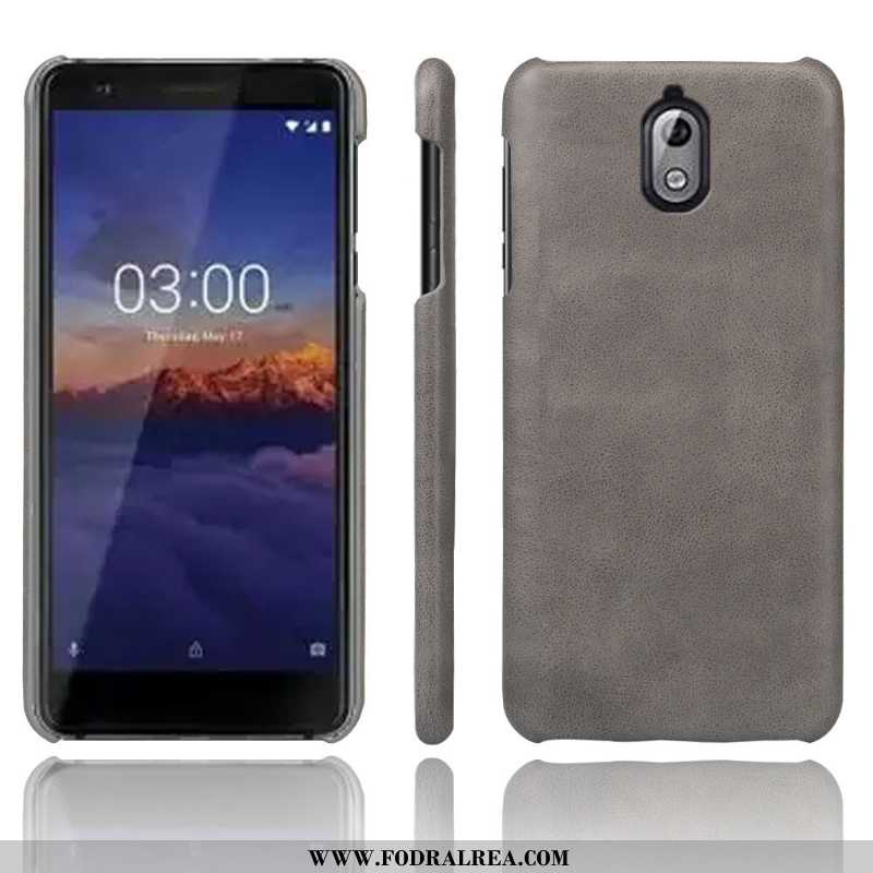 Skal Nokia 3.1 Läder Röd Fodral, Fodral Nokia 3.1 Trend Retro