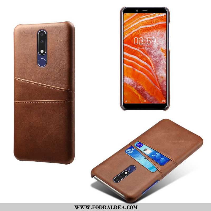 Skal Nokia 3.1 Plus Skydd Fodral Skal, Nokia 3.1 Plus Kort Brun