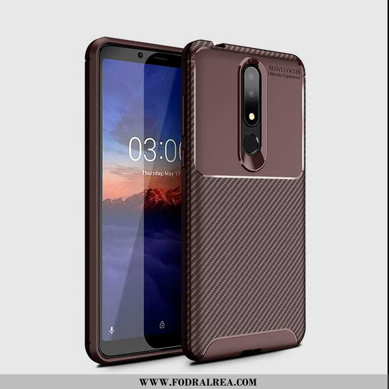 Skal Nokia 3.1 Plus Skydd Silikon Student, Fodral Nokia 3.1 Plus Trend Business Brun