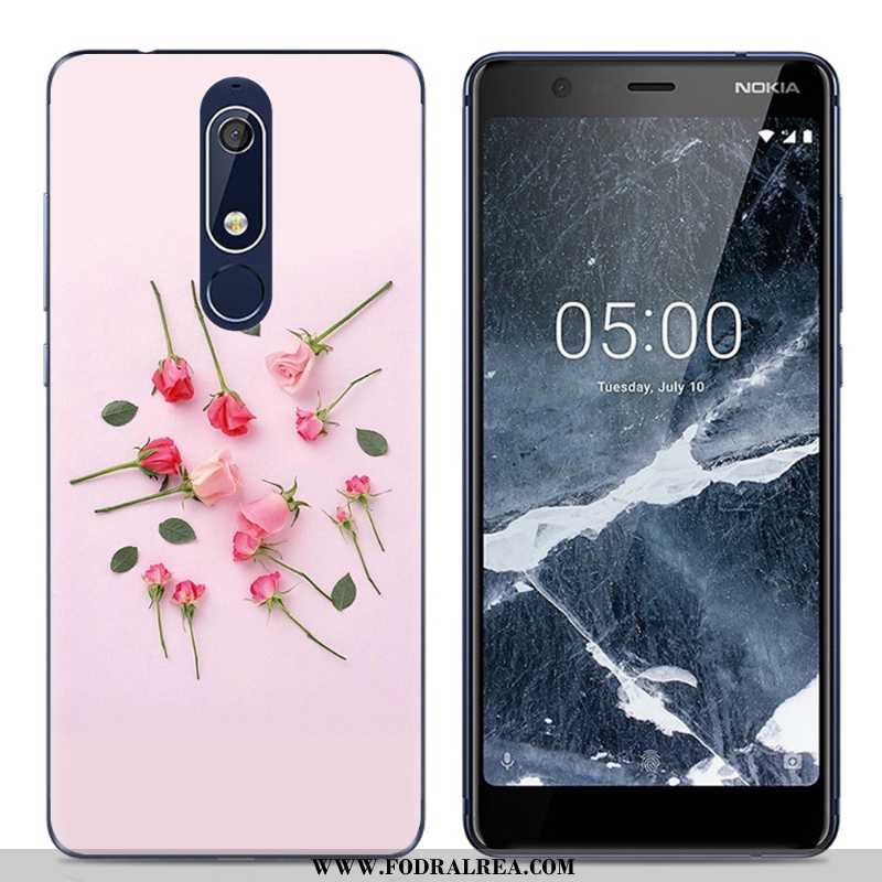 Skal Nokia 5.1 Tecknat Kreativa, Fodral Nokia 5.1 Trend Enkel Rosa