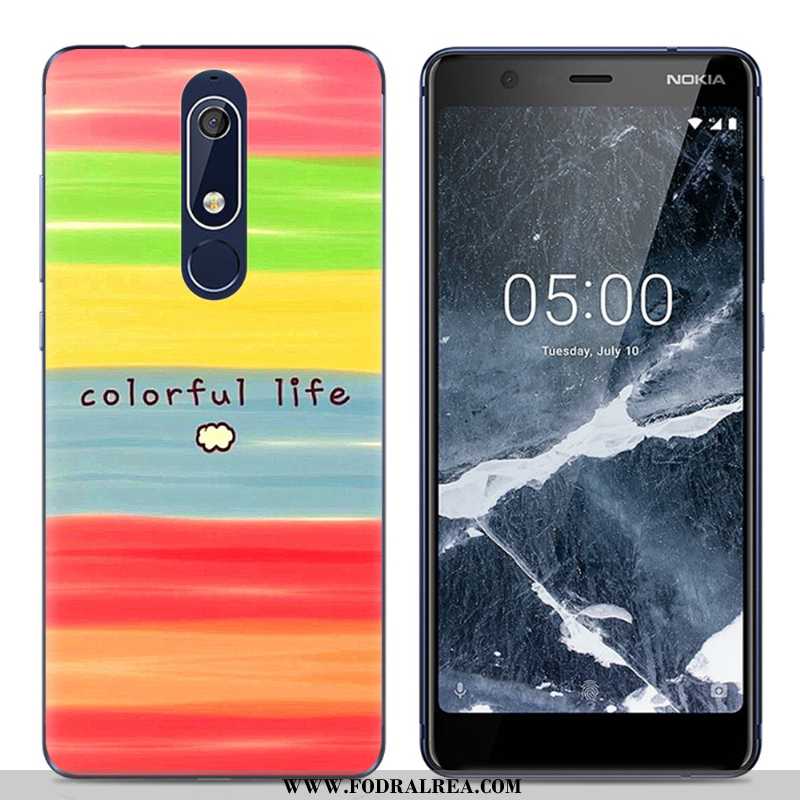 Skal Nokia 5.1 Tecknat Kreativa, Fodral Nokia 5.1 Trend Enkel Rosa