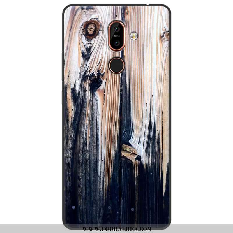 Skal Nokia 7 Plus Retro All Inclusive, Fodral Nokia 7 Plus Wood Gul