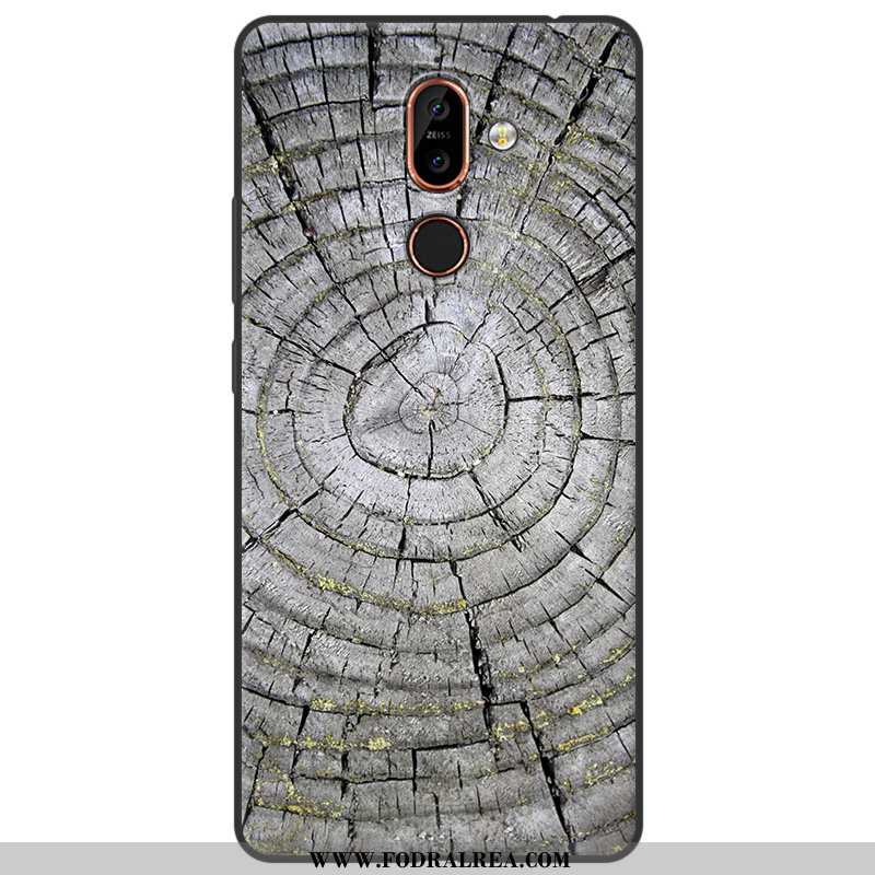 Skal Nokia 7 Plus Retro All Inclusive, Fodral Nokia 7 Plus Wood Gul