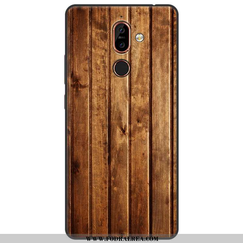 Skal Nokia 7 Plus Retro All Inclusive, Fodral Nokia 7 Plus Wood Gul