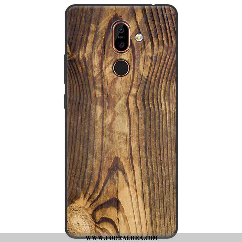 Skal Nokia 7 Plus Retro All Inclusive, Fodral Nokia 7 Plus Wood Gul