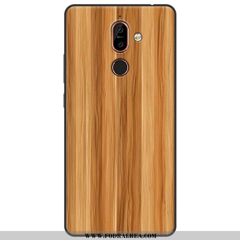 Skal Nokia 7 Plus Retro All Inclusive, Fodral Nokia 7 Plus Wood Gul