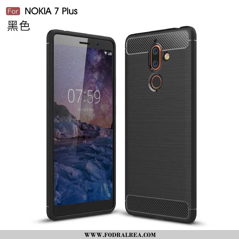 Skal Nokia 7 Plus Skydd Mobil Telefon Silikon, Fodral Nokia 7 Plus Mode Röd