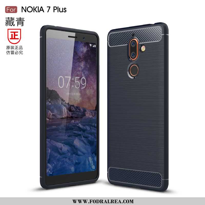 Skal Nokia 7 Plus Skydd Mobil Telefon Silikon, Fodral Nokia 7 Plus Mode Röd