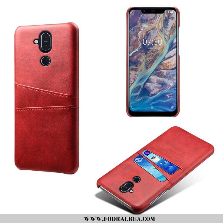 Skal Nokia 8.1 Kreativa Tunn Liten, Fodral Nokia 8.1 Läder Gul