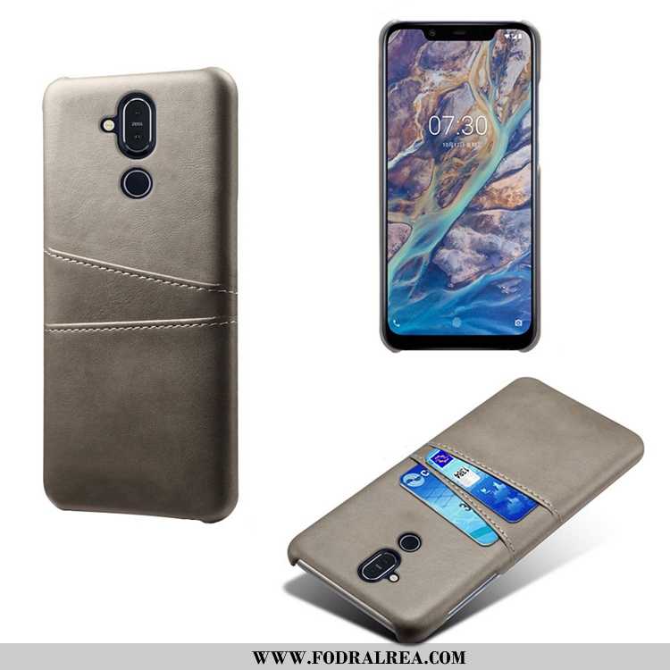 Skal Nokia 8.1 Kreativa Tunn Liten, Fodral Nokia 8.1 Läder Gul