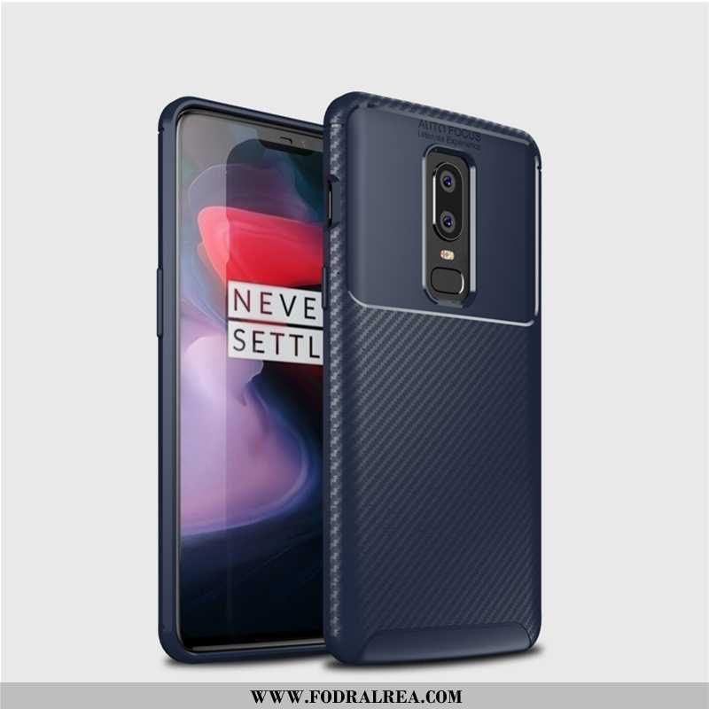 Skal Oneplus 6 Silikon All Inclusive Kreativa, Fodral Oneplus 6 Skydd Enkel Blå