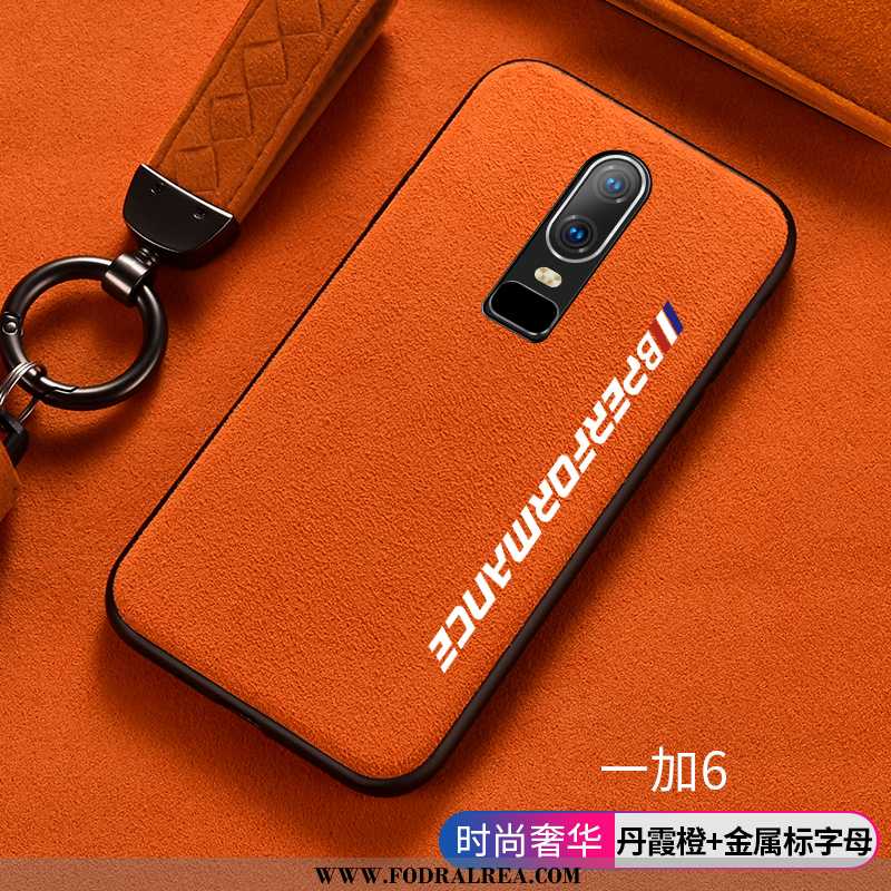 Skal Oneplus 6 Skydd Europa Skal, Fodral Oneplus 6 Personlighet Sämskskinn Orange