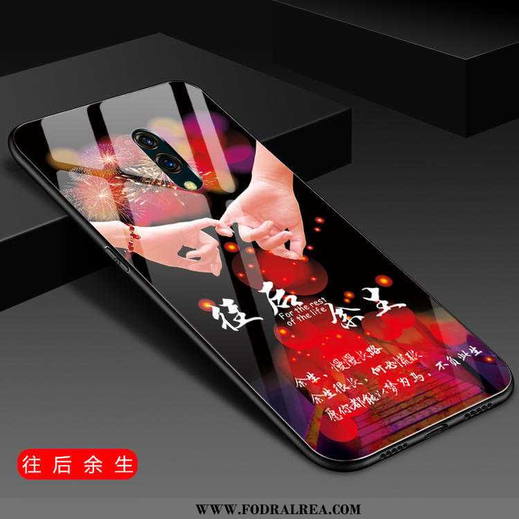 Skal Oneplus 7 Mode Support Kreativa, Fodral Oneplus 7 Hängsmycken Glas Svarta