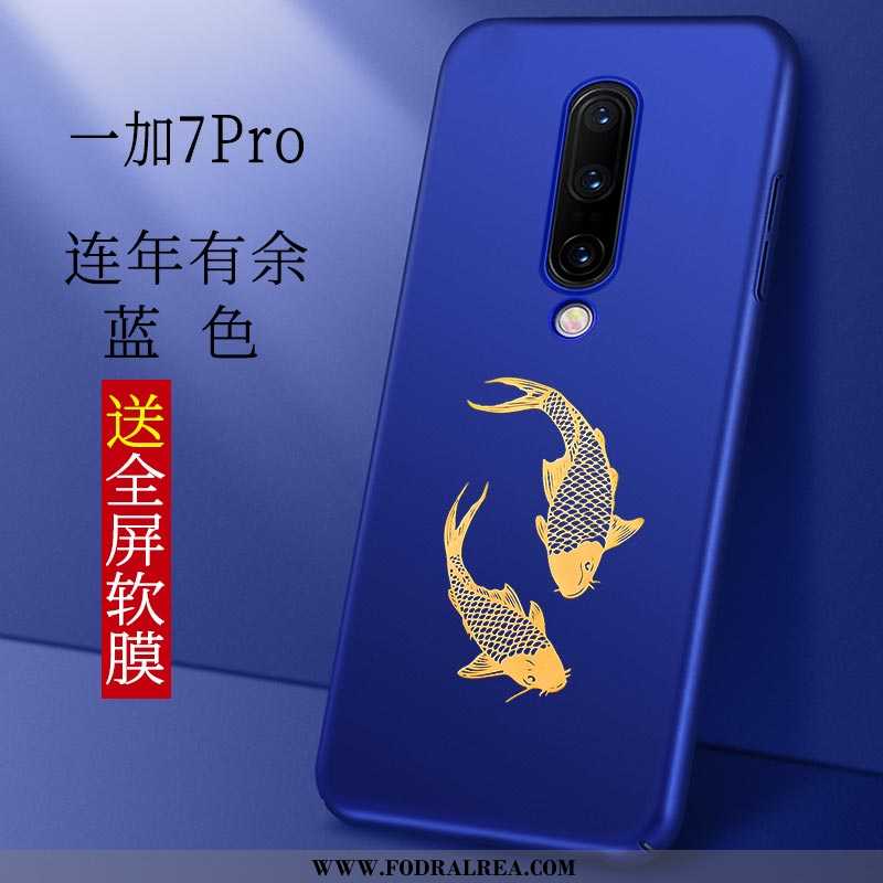 Skal Oneplus 7 Pro Nubuck Fallskydd Fodral, Fodral Oneplus 7 Pro Personlighet Röd