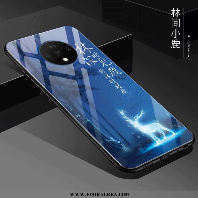 Skal Oneplus 7t Kreativa Fallskydd Silikon, Fodral Oneplus 7t Trend Personlighet Svarta