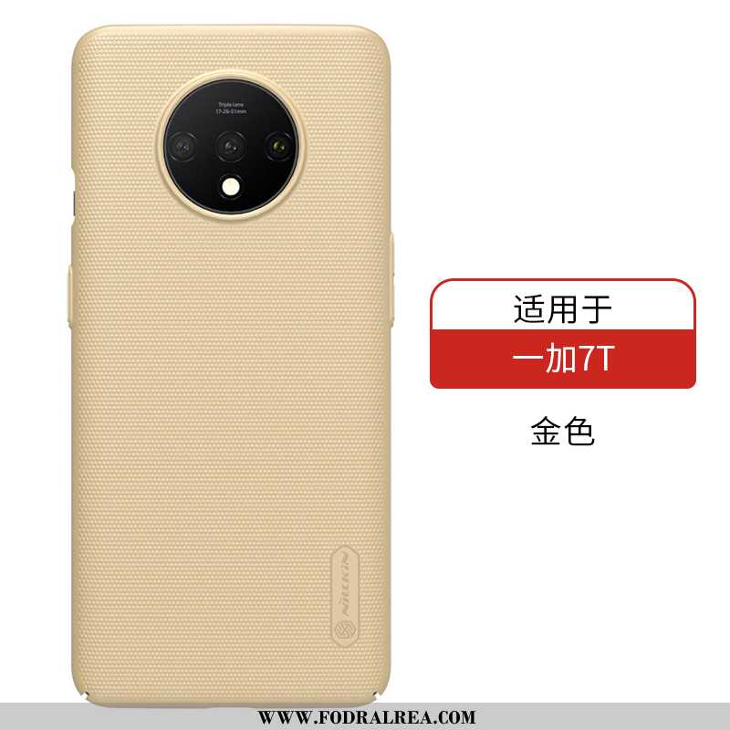 Skal Oneplus 7t Nubuck Fodral Skal, Oneplus 7t Mönster Mobil Telefon Guld