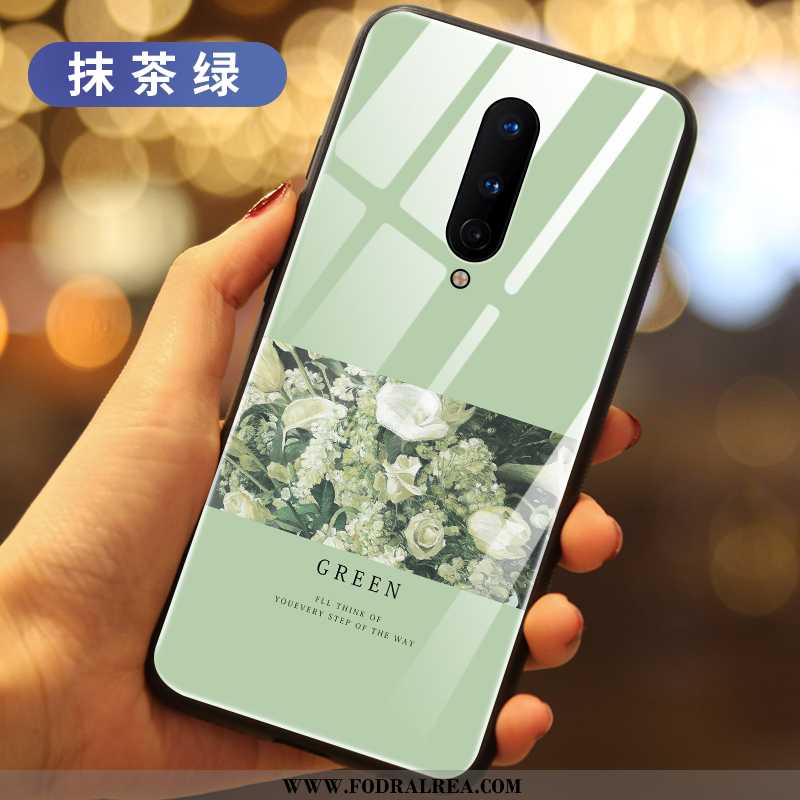 Skal Oneplus 8 Glas Fodral Silikon, Oneplus 8 Kreativa Blommor Lila