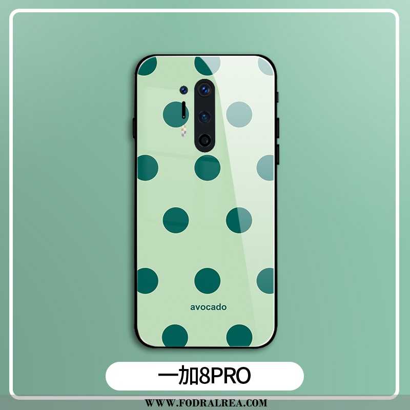 Skal Oneplus 8 Pro Glas Silikon Ljus, Fodral Oneplus 8 Pro Mode Polka Dot Lila