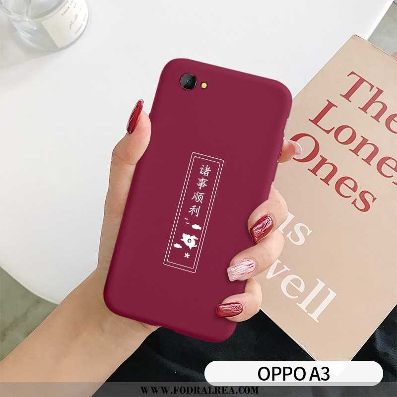 Skal Oppo A3 Personlighet All Inclusive Skal, Fodral Oppo A3 Kreativa Tunn Röd