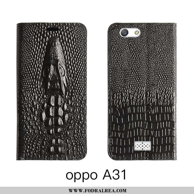 Skal Oppo A31 Skydd Täcka Röd, Fodral Oppo A31 Läderfodral Äkta Läder Rosa