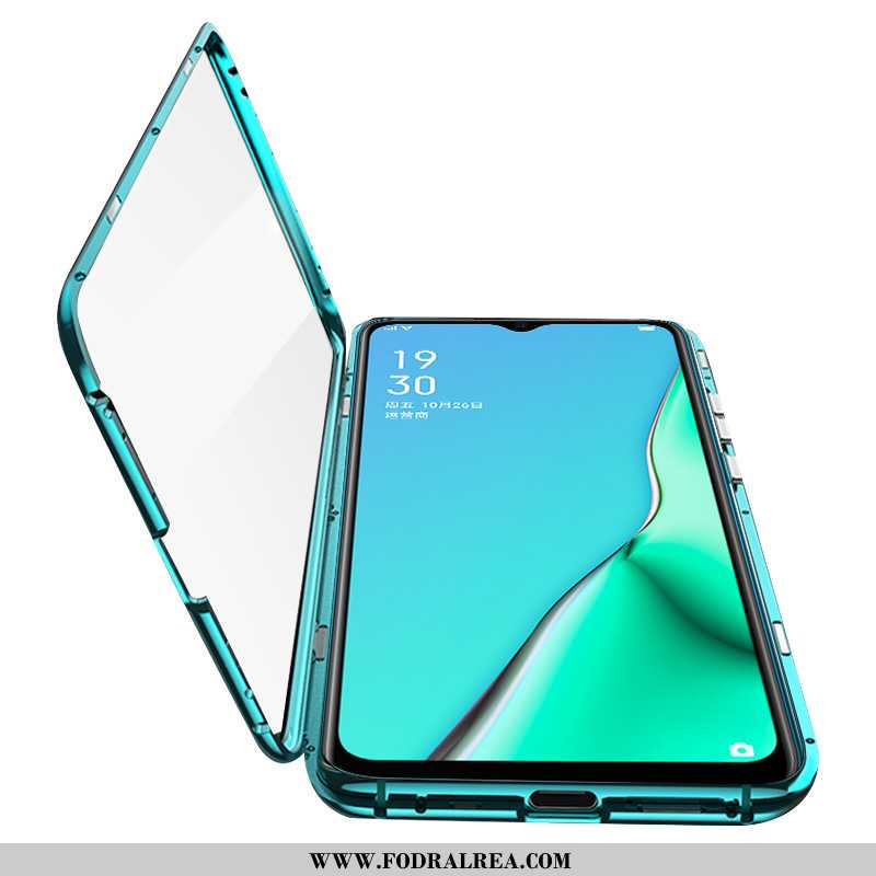 Skal Oppo A5 2020 Glas Fodral Skal, Oppo A5 2020 Skydd Grön