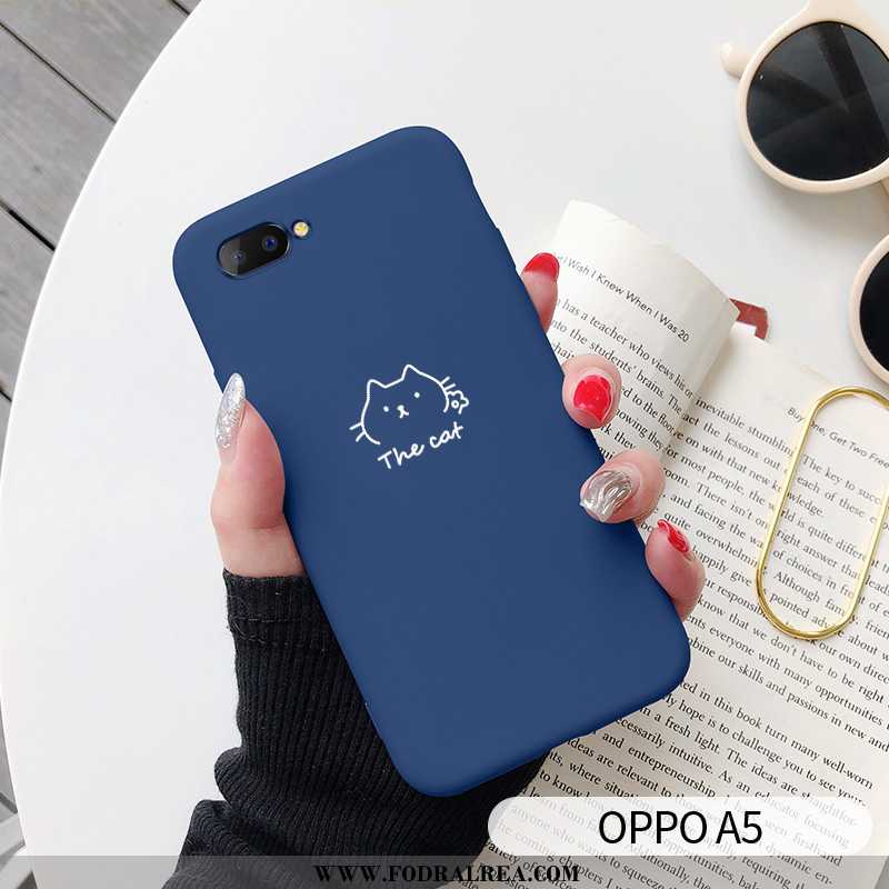 Skal Oppo A5 Vacker Katt Grå, Fodral Oppo A5 Trend Silikon Grå