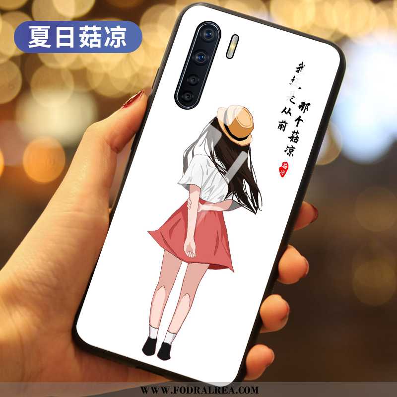 Skal Oppo A91 Glas Mobil Telefon Svart, Fodral Oppo A91 Personlighet Kyla Svarta