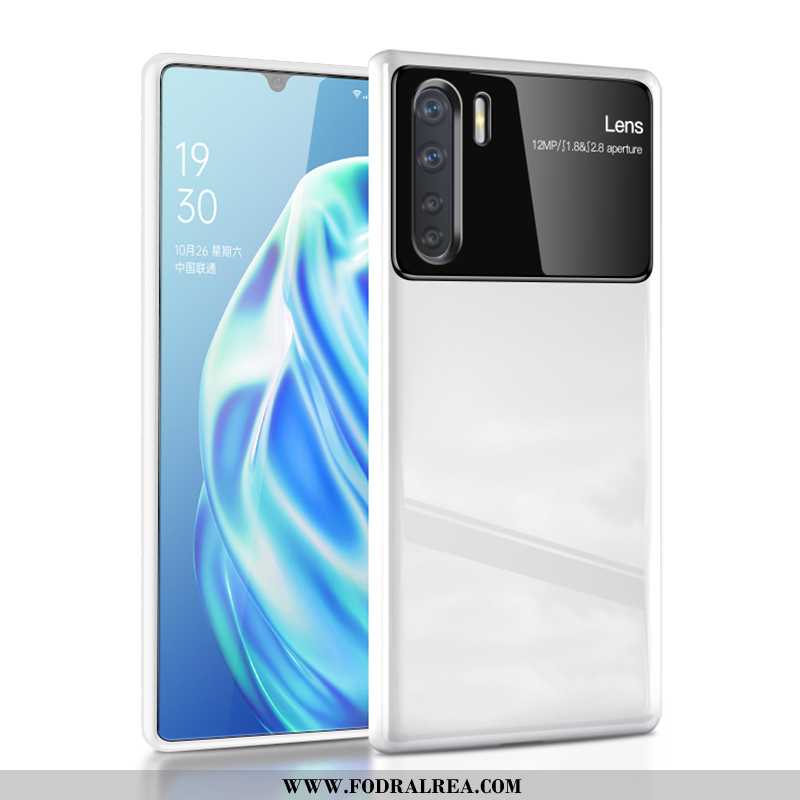 Skal Oppo A91 Glas Ny, Fodral Oppo A91 Lyxiga Enkel Vita