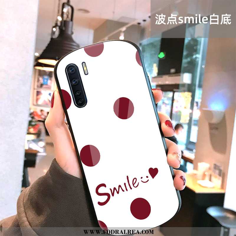 Skal Oppo A91 Personlighet Fallskydd Par, Fodral Oppo A91 Kreativa Polka Dot Vita