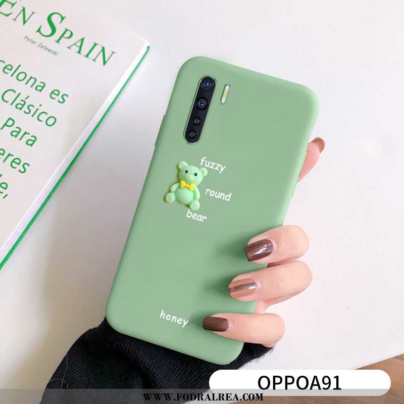 Skal Oppo A91 Personlighet Grön Silikon, Fodral Oppo A91 Kreativa Net Red