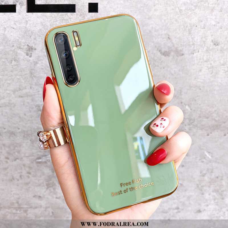 Skal Oppo A91 Silikon Fodral Grön, Oppo A91 Skydd Fallskydd Grön