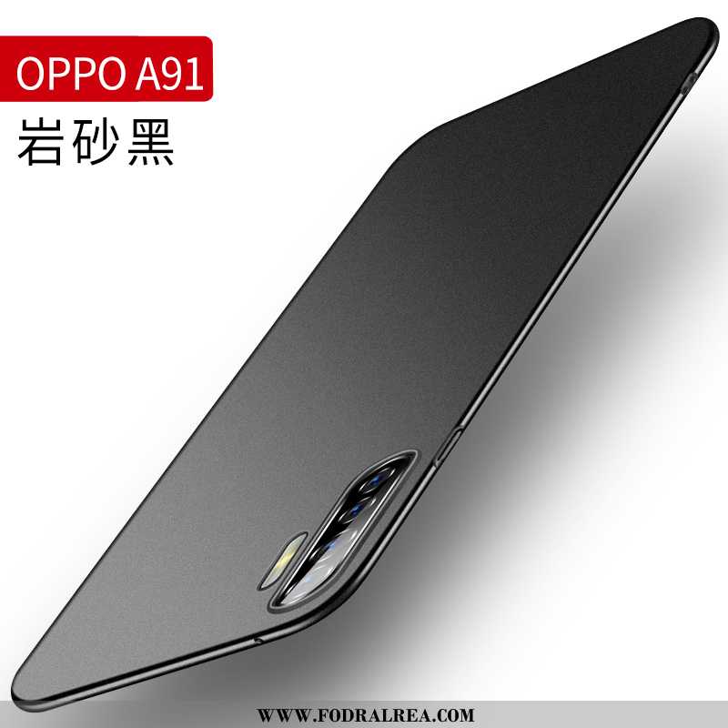 Skal Oppo A91 Silikon Fodral Svart, Oppo A91 Skydd Nubuck Röd