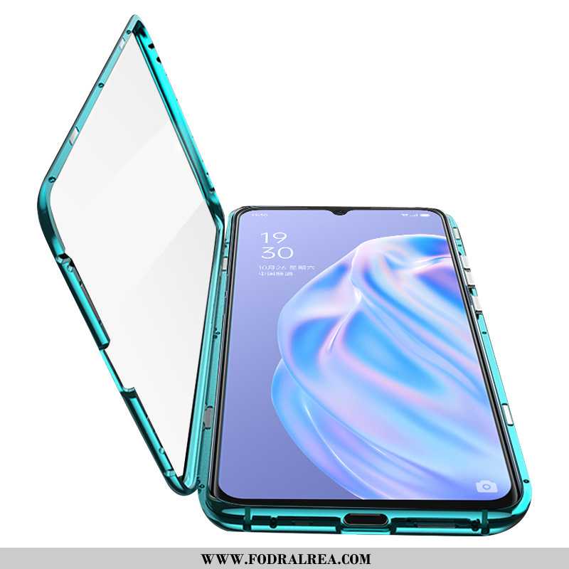 Skal Oppo A91 Skydd Fodral, Fodral Oppo A91 Glas Frame Grön